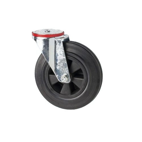 BERG HORTIMOTIVE Swivel wheel black 125mm PP rim - Harvesso