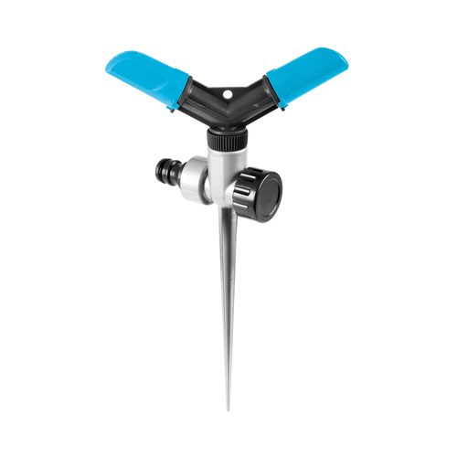 CELLFAST 2-arm rotating sprinkler sz BASIC / RANGE & SPEED CONTROL / METAL SPIKE - Harvesso
