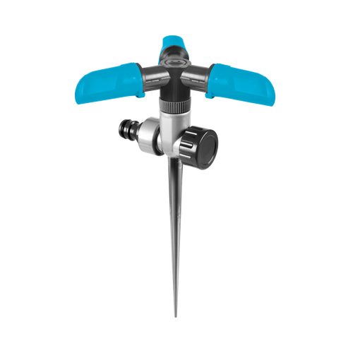 CELLFAST 3-arm rotating sprinkler sz BASIC / RANGE & SPEED CONTROL / METAL SPIKE - Harvesso