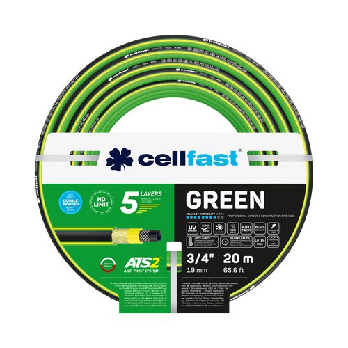 CELLFAST bağ şlanqı GREEN ATS2 ™ 3/4" 20 m (65 ft) - Harvesso