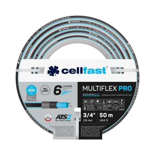 CELLFAST Garden hose MULTIFLEX PRO ATS2™ 3/4" 50 m - Harvesso