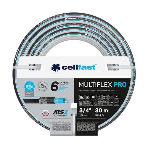 CELLFAST Garden hose MULTIFLEX PRO NEW 3/4" 30 m - Harvesso