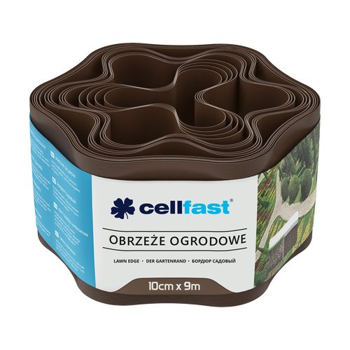 CELLFAST Garden lawn edge 10 cm 9 m (29.5 ft) [brown] - Harvesso