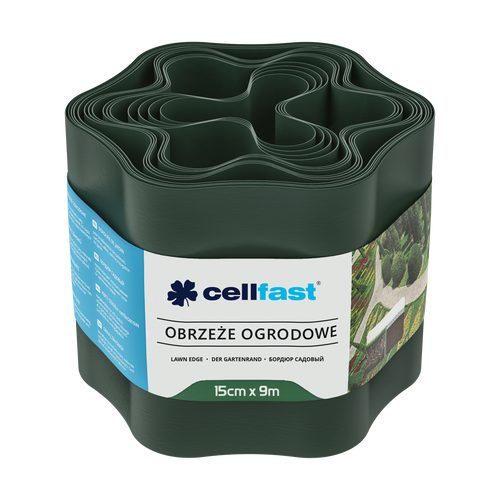 CELLFAST bağ qazon kənarı 15 cm 9 m (29.5 ft) [tünd yaşıl] - Harvesso