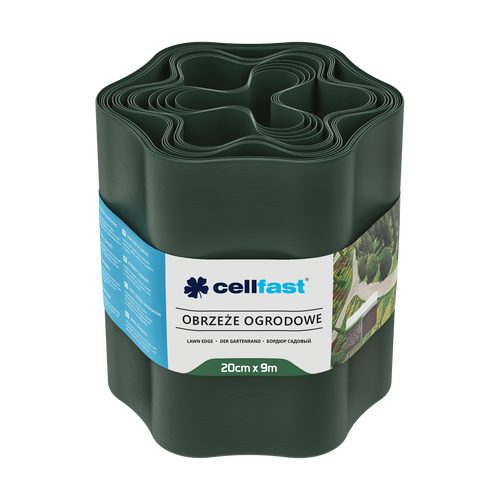 CELLFAST bağ qazon kənarı 20 cm 9 m (29.5 ft) [tünd yaşıl] - Harvesso