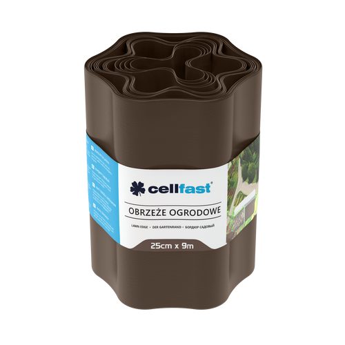 CELLFAST Garden lawn edge 25 cm 9 m (29.5 ft) [brown] - Harvesso