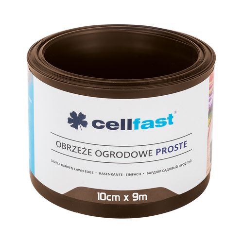 CELLFAST düz qazon kənarı 10 cm 9 m (29.5 ft) [qəhvəyi] - Harvesso