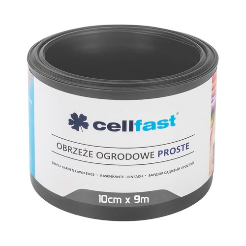 CELLFAST Straight garden lawn edge 10 cm 9 m (29.5 ft) [graphite] - Harvesso