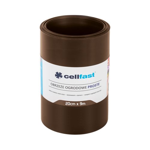 CELLFAST düz qazon kənarı 20 cm 9 m (29.5 ft) [qəhvəyi] - Harvesso