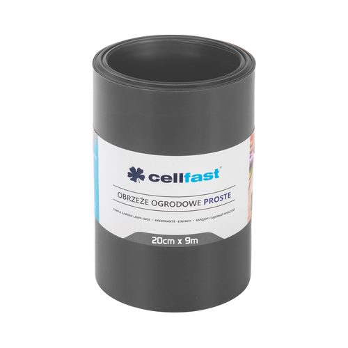 CELLFAST düz qazon kənarı 20 cm 9 m (29.5 ft) [qrafit] - Harvesso