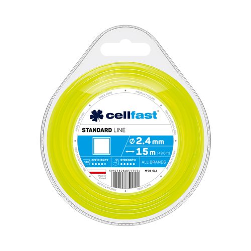 CELLFAST Trimmer line STANDARD – square 2.4 mm 15 m (49.2 ft) - Harvesso