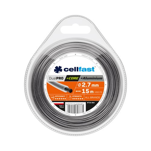 CELLFAST Trimmer line with inner core Dual PRO – round 2,7 mm 15 m - Harvesso