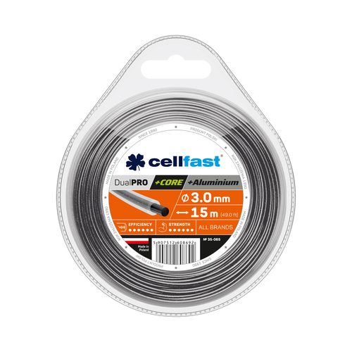 CELLFAST Trimmer line with inner core Dual PRO – round 3,0 mm 15 m - Harvesso