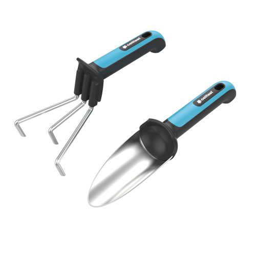 CELLFAST Trowel (narrow), cultivator, gardening and soil gloves STAINLESS STEEL - Harvesso