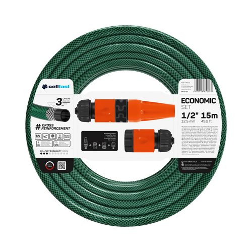 CELLFAST suvarma dəsti ECONOMIC 1/2" 15 m (49.2 ft) - Harvesso