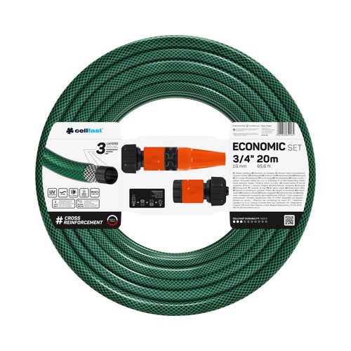 CELLFAST Watering set ECONOMIC 3/4" 20 m (65.6 ft) - Harvesso