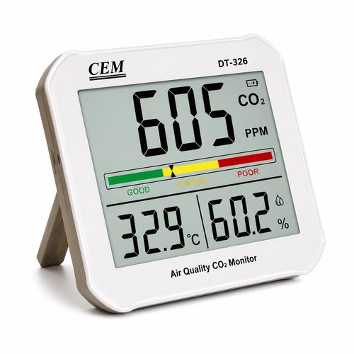 CEM DT-326 air quality and carbon dioxide meter - Harvesso