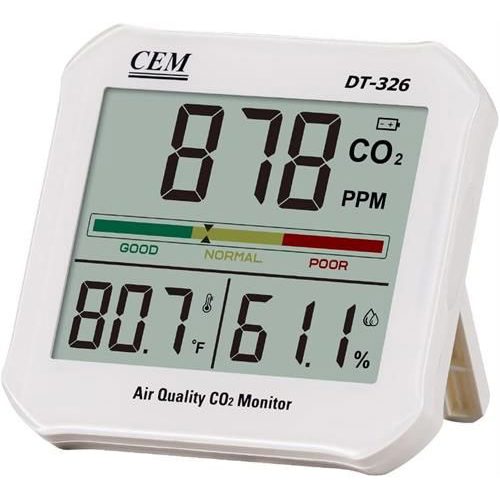 CEM DT-326 air quality and carbon dioxide meter - Harvesso