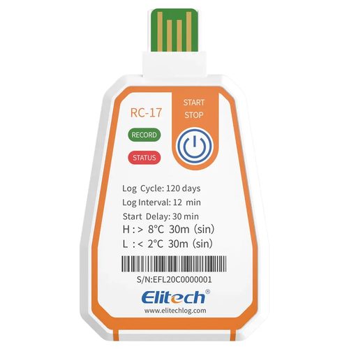ELITECH RC-17 single-use USB PDF temperature Data Logger - Harvesso