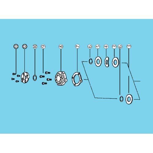 HONEYWELL Centra repair sealing package valve body 3/4-way DN 80-100 - Harvesso