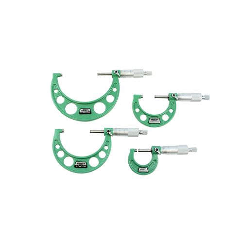 INSIZE 3203-1004A outside diameter mechanical micrometer set (4 piece) 0-100 mm - Harvesso