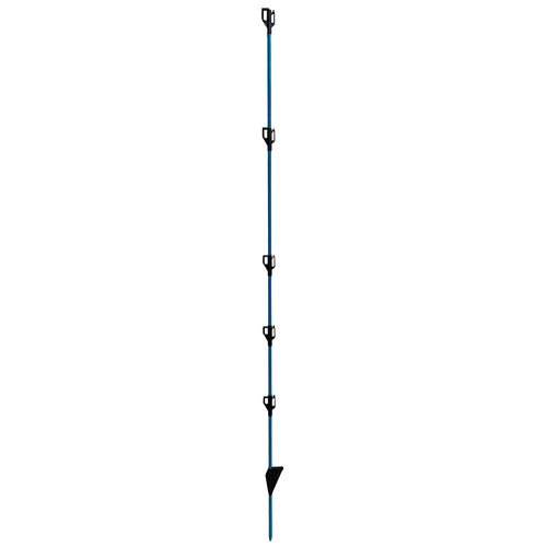 AKO Round Fiberglass Post, total length 147 cm blue, with molded-on insulators and step - Harvesso