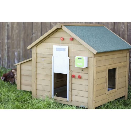 Avtomatik toyuq qapısı, sürüşən qapı 430x400 mm, qablaşdırılmış - Harvesso