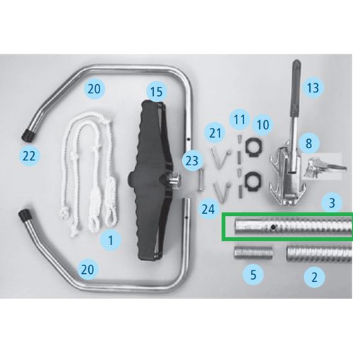Calf puller guide, upper part with hole, Kerbl - Harvesso