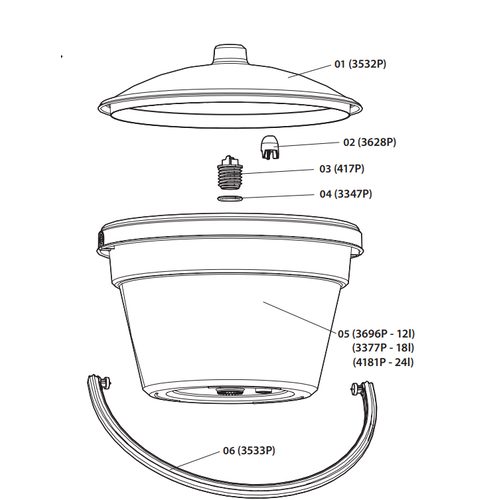 Chicken waterer 24 l on legs - screw connecting the tank and the tray - Harvesso