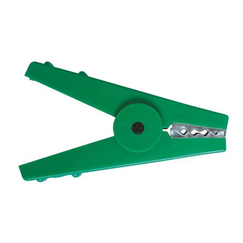 Crocodile clip, green, indiv. - Harvesso