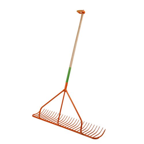 Drag rake with outside tines, 122 cm width, 28 tines - Harvesso