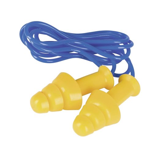 Earplugs with cord, with 3x flange design - Harvesso