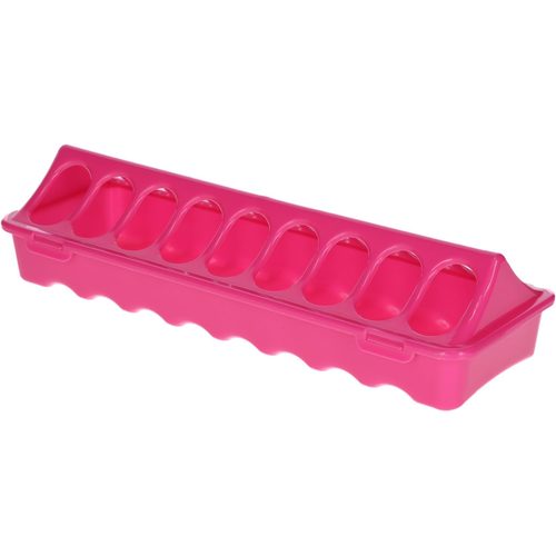 Feed trough f. chicks plastic pink, 9.5x30cm - Harvesso