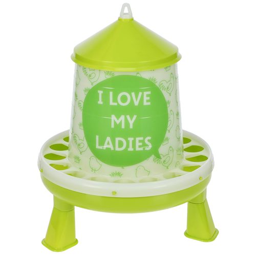 Feeder for 4.8 l/4 kg, with Bases, green with motif - Harvesso
