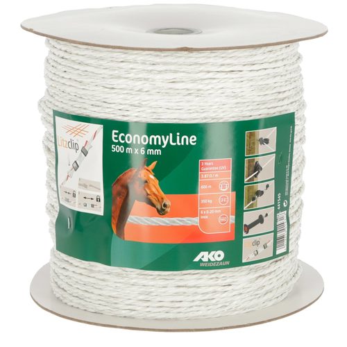Fence rope EconomyLine 500 m white, Ø 6 mm, 6 x 0,20 mm - Harvesso