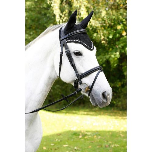 Fly hood, black,  with elastic ears - Harvesso