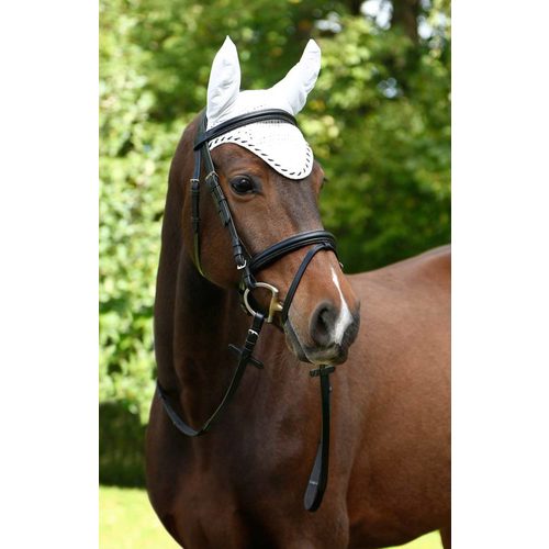 Fly hood, white, with elastic ears - Harvesso