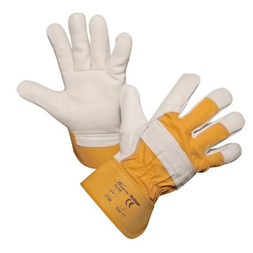 Full cowhide glove Yelltor, large cut, semi-lined, size 10 - Harvesso