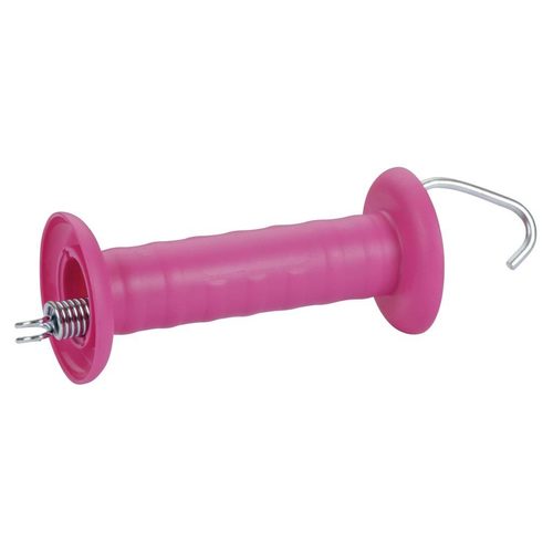 Gate handle pink, with hook, galvanized - Harvesso
