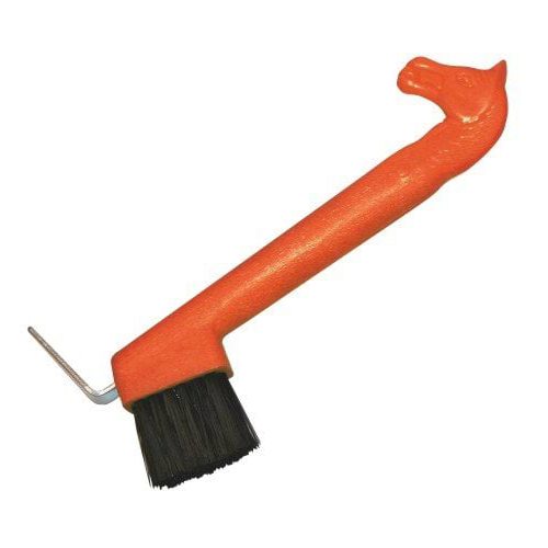 Hoof pick with horse´s head orange - Harvesso
