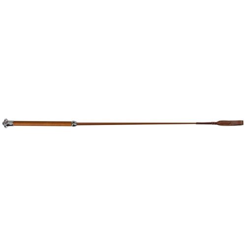 Jumping whip cognac, 65cm with synthetic leather handle - Harvesso