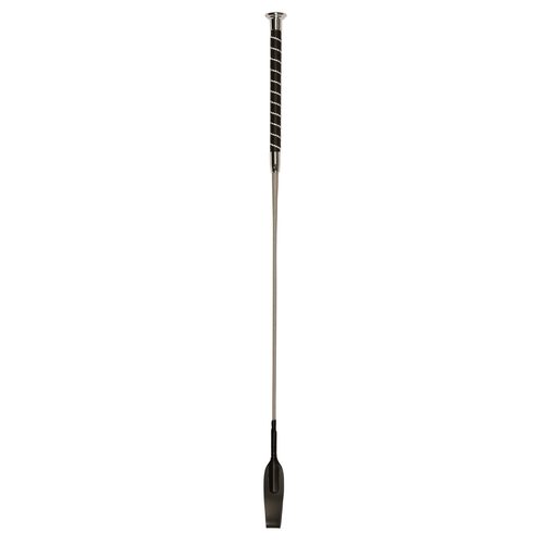 Jumping whip with glitter 65cm, silver, with flap - Harvesso