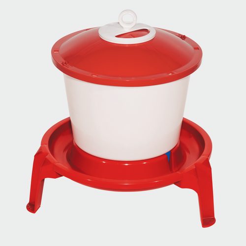 Ayaqlı quş suvarıcısı, 9 l, qırmızı və ağ, Novital - Harvesso