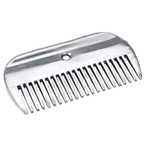 Mane comb, aluminium, 10 cm, without handle, 1 pcs/pack - Harvesso