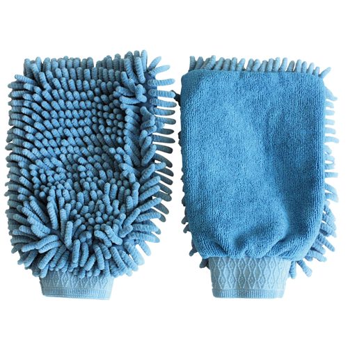 Microfibre grooming glove blue - Harvesso