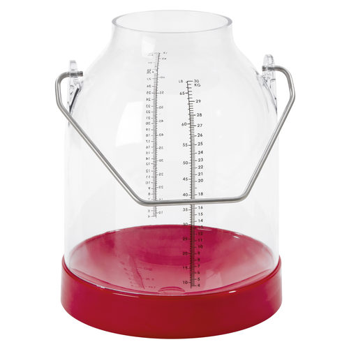 Milking pail 30L red w scale bracket height 143mm - Harvesso