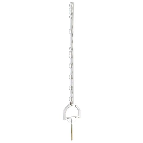 Plastic post with stirrup step white, 114 cm - Harvesso