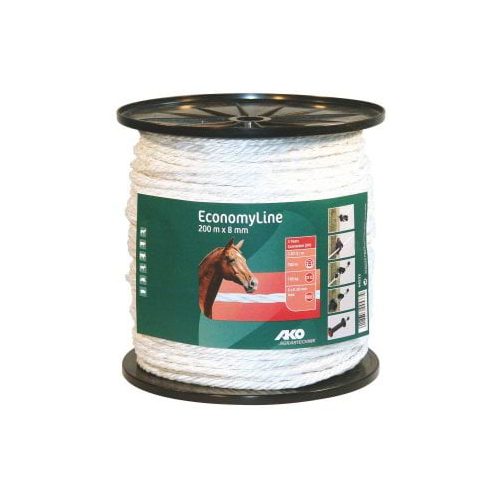 Rope ECONOMY AKO 200m 8mm,6x0,2mm, white - Harvesso