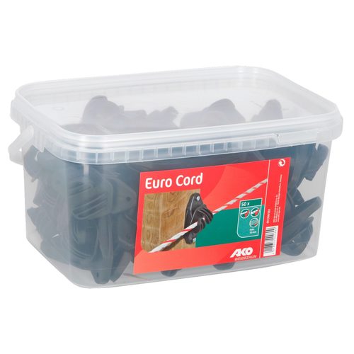 Rope insulator Euro Cord black, 50pcs/bucket - Harvesso