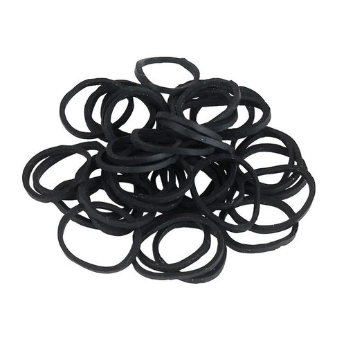 Rubber bands, black, 500 pcs/bag - Harvesso
